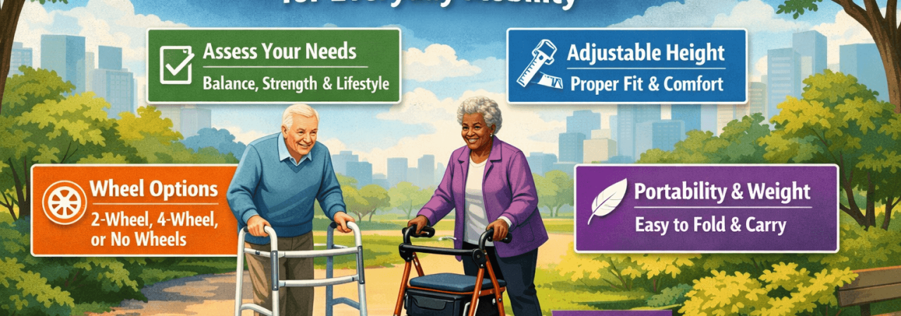 How to Choose Walkers and Rollators for Everyday Mobility